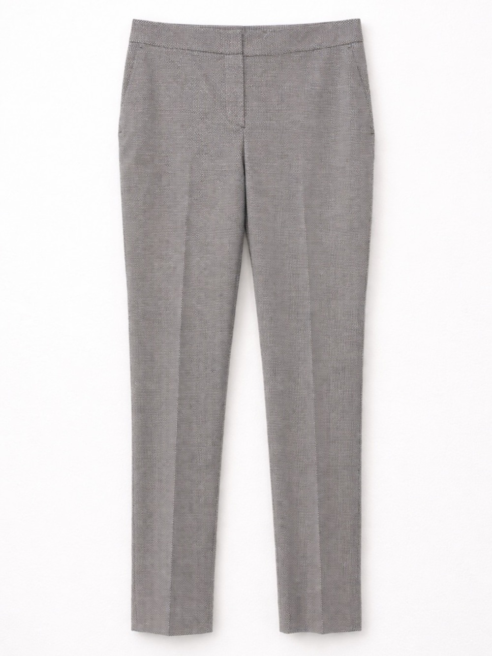 Halogen Black White Cropped Ankle Pants Size 6 Work Office Slim Fit Patterned